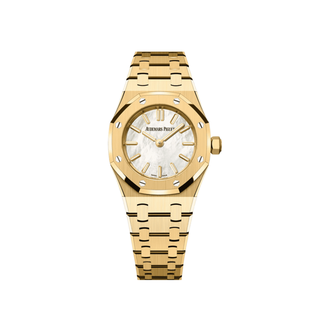 Audemars Piguet Royal Oak 67630BA ‘Mini’ Yellow Gold Mother Of Pearl Dial Quartz