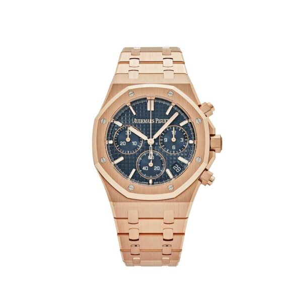 Audemars Piguet Royal Oak Chronograph 26715OR Rose Gold Blue Dial