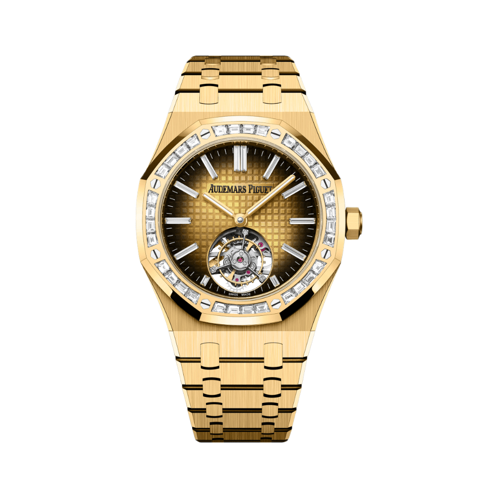 Audemars Piguet Royal Oak Flying Tourbillon 26730BA Yellow Gold Diamond Bezel Smoked Yellow