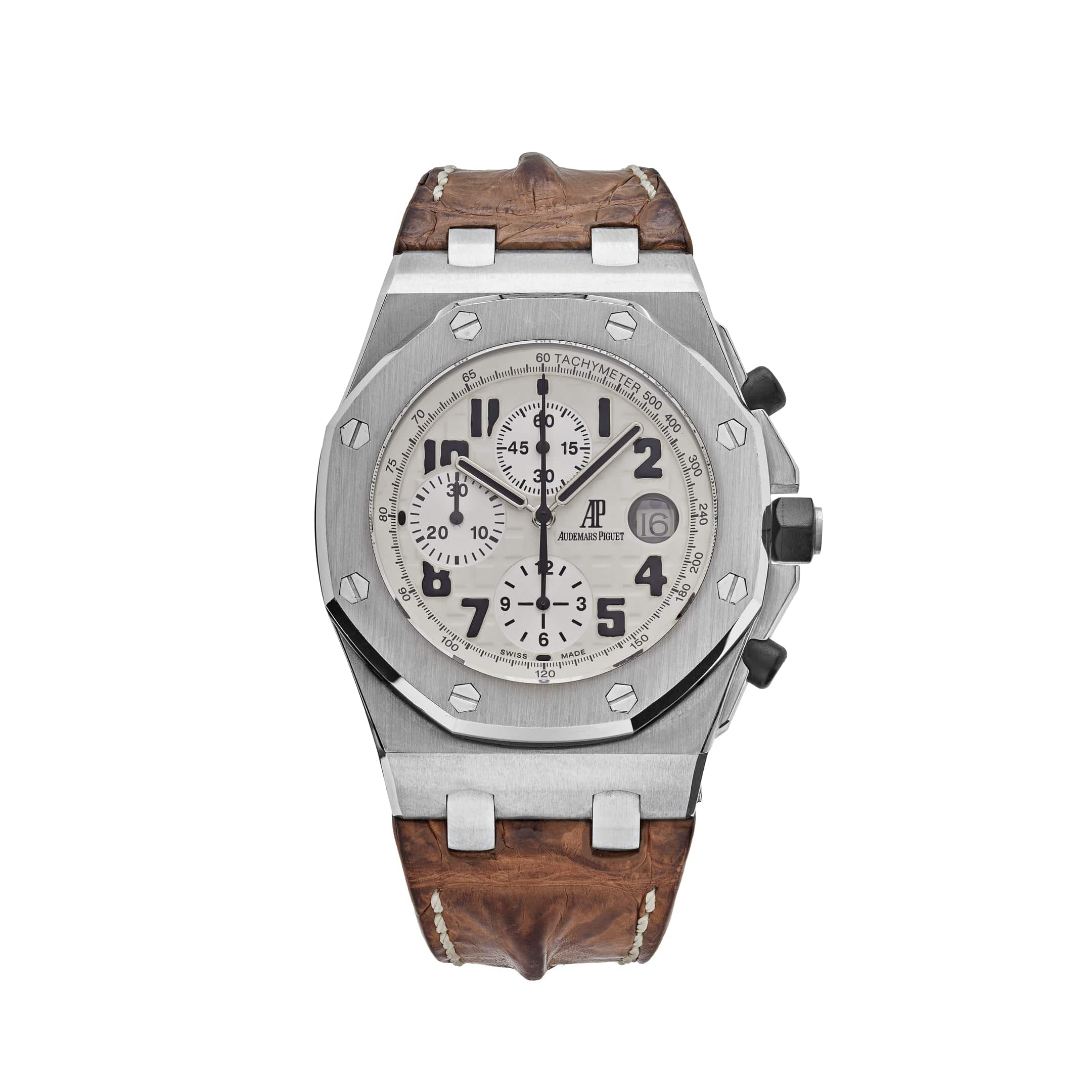 Audemars Piguet Royal Oak Offshore 26020ST Chronograph 'Safari' Stainless Steel White Dial
