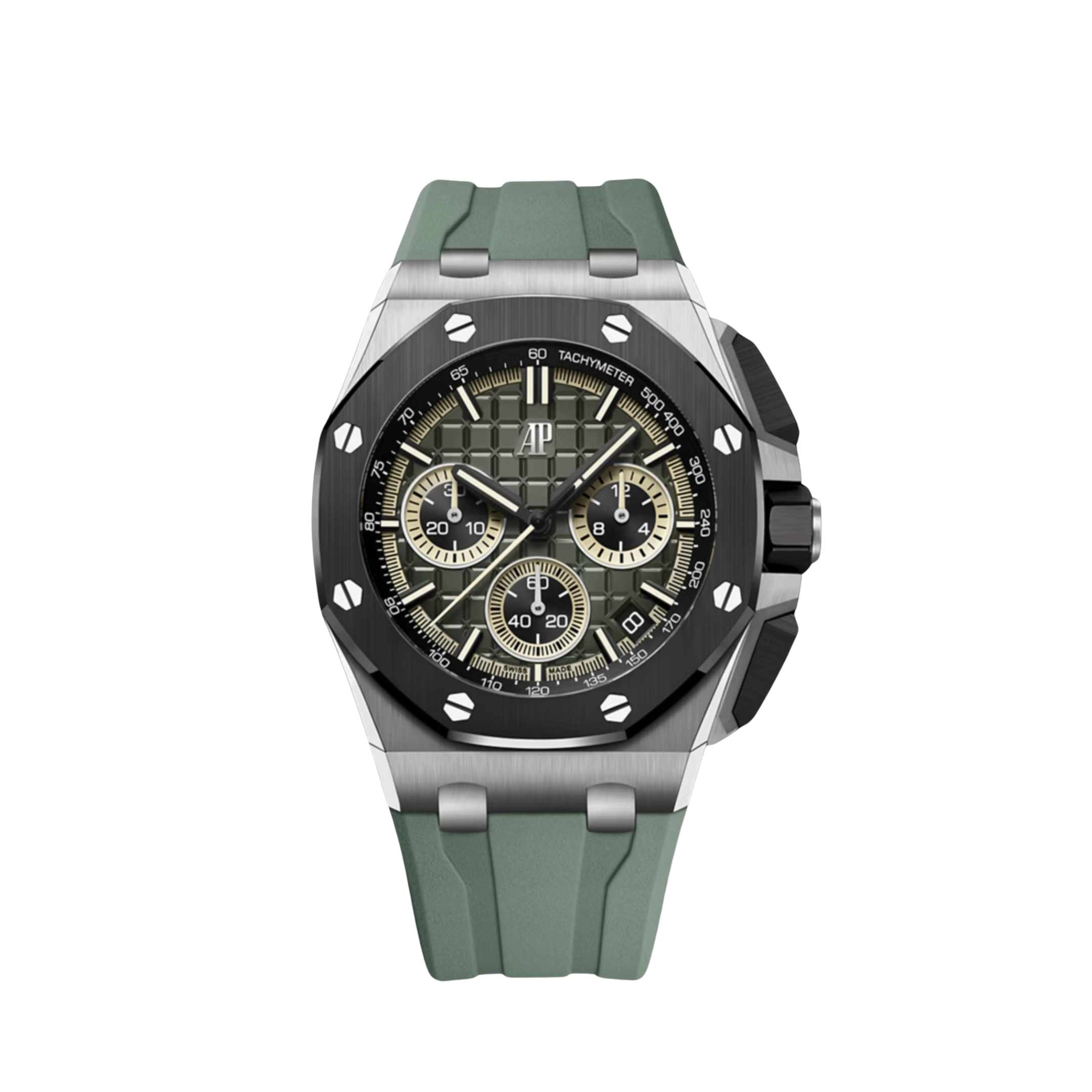Audemars Piguet Royal Oak Offshore 26420IO Chronograph Titanium Black Ceramic Khaki Dial