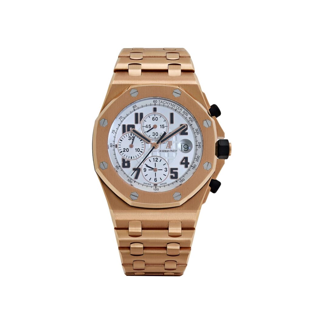 Audemars Piguet Royal Oak Offshore Chronograph 26170OR Rose Gold White Dial