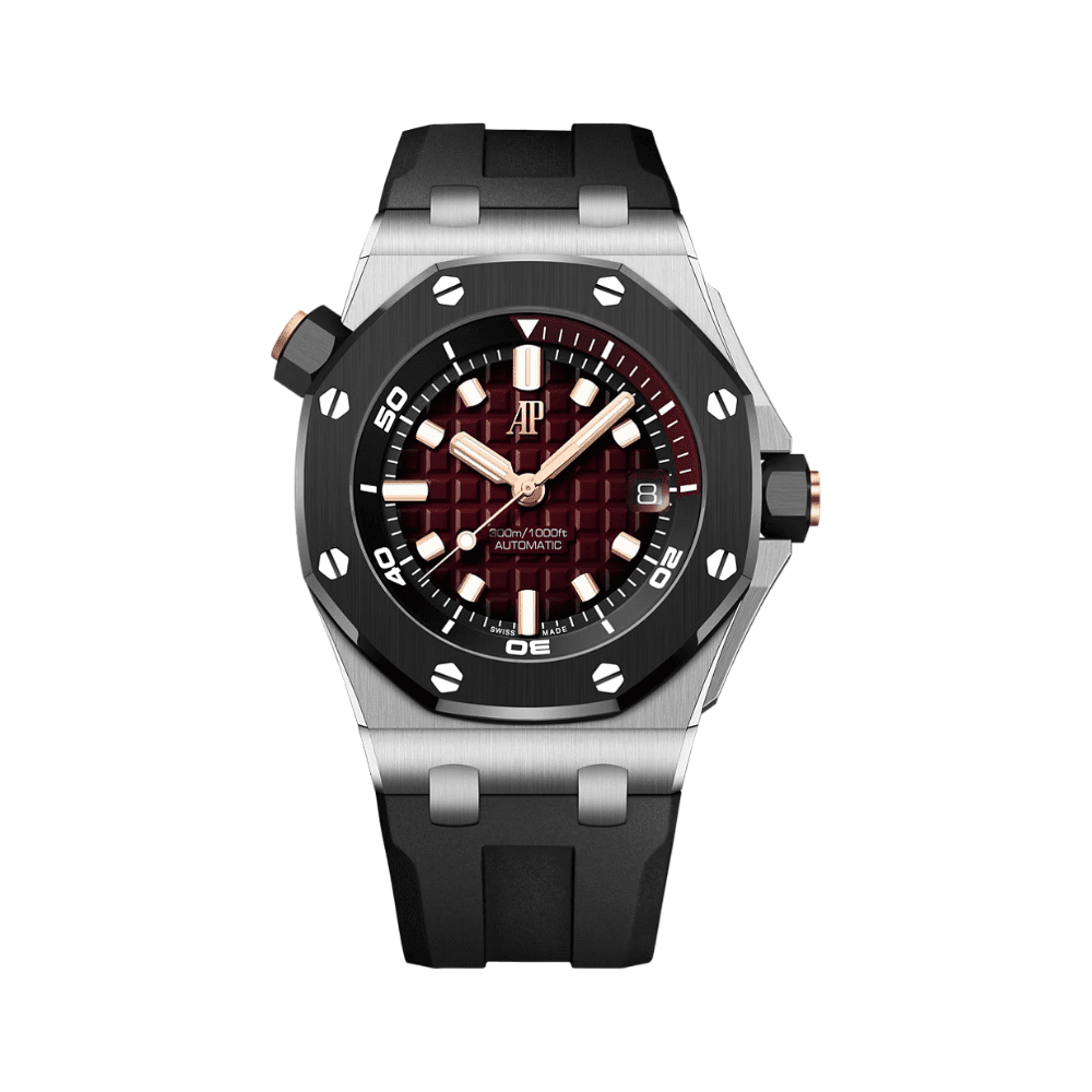 Audemars Piguet Royal Oak Offshore Diver 15720CN White Gold Smoked Red Dial Limited Edition Of 100