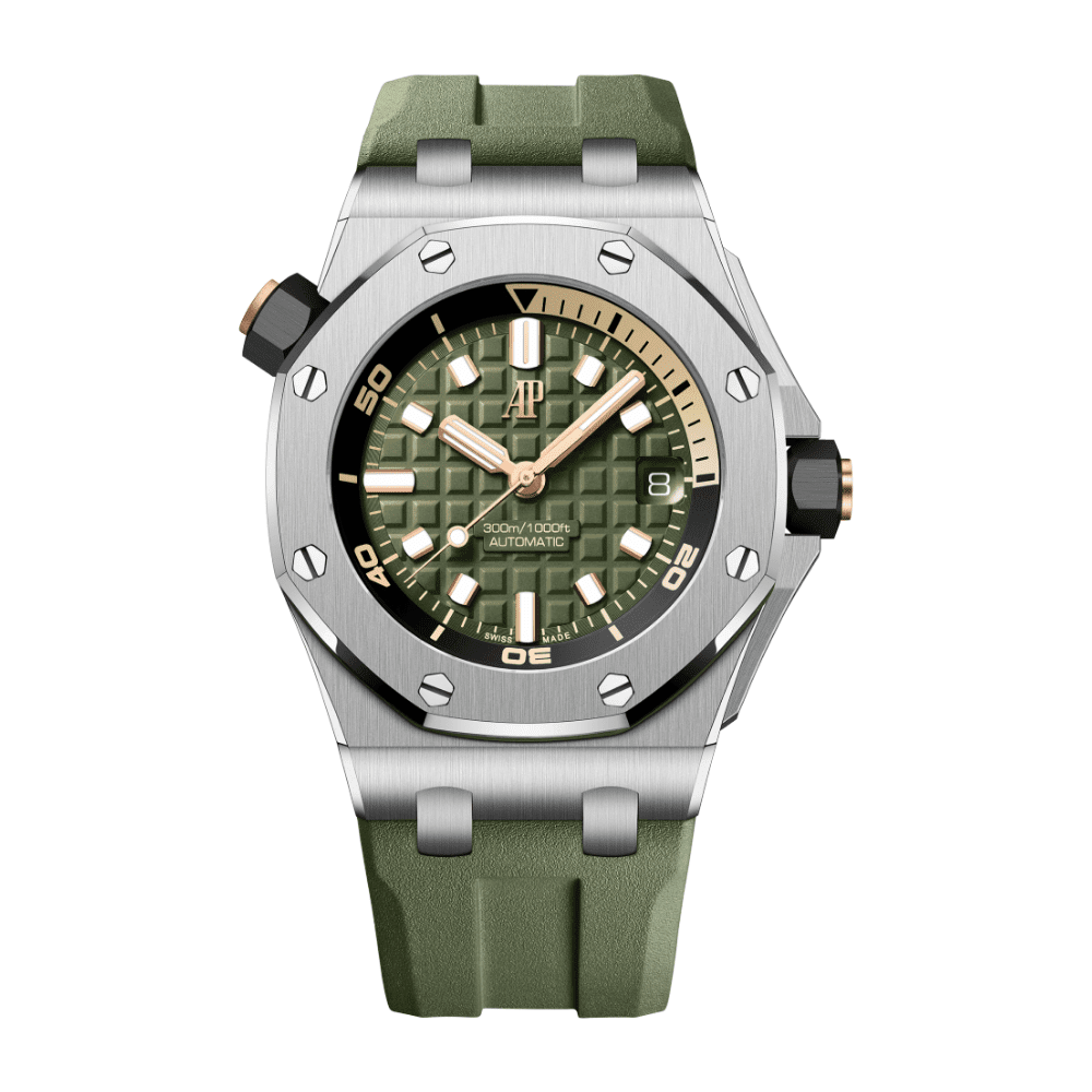 Audemars Piguet Royal Oak Offshore 15720ST Diver Stainless Steel Khaki Green Dial