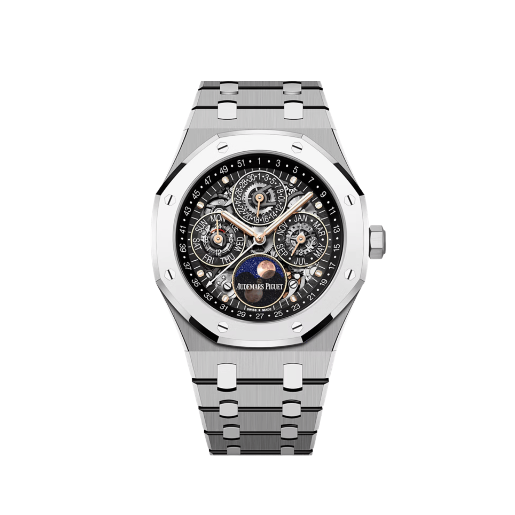 Audemars Piguet Royal Oak Perpetual Calendar 26685XT Titanium BMG Openworked Dial