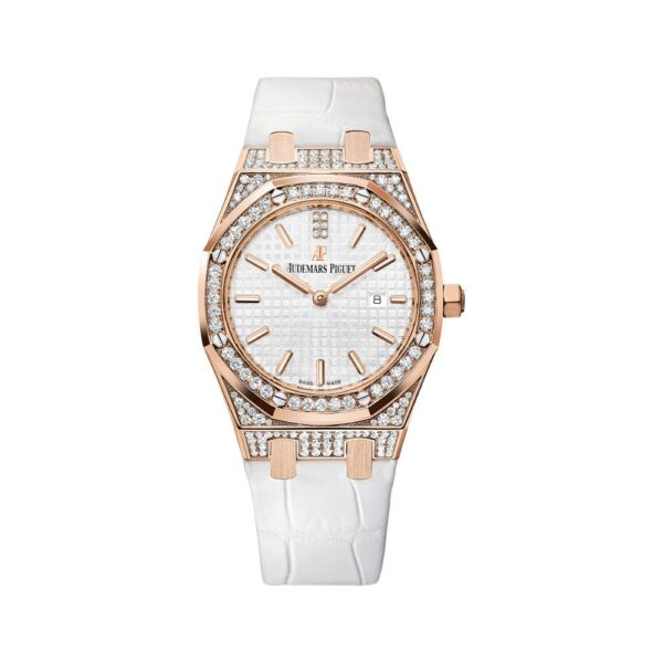 Audemars Piguet Royal Oak Quartz 67652OR 'Ladies' Rose Gold Diamond Bezel