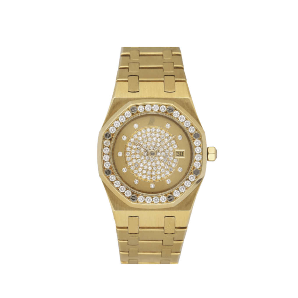 Audemars Piguet Royal Oak Vintage 14587 ‘Ladies’ Yellow Gold Champagne Diamond Dial Diamond Bezel