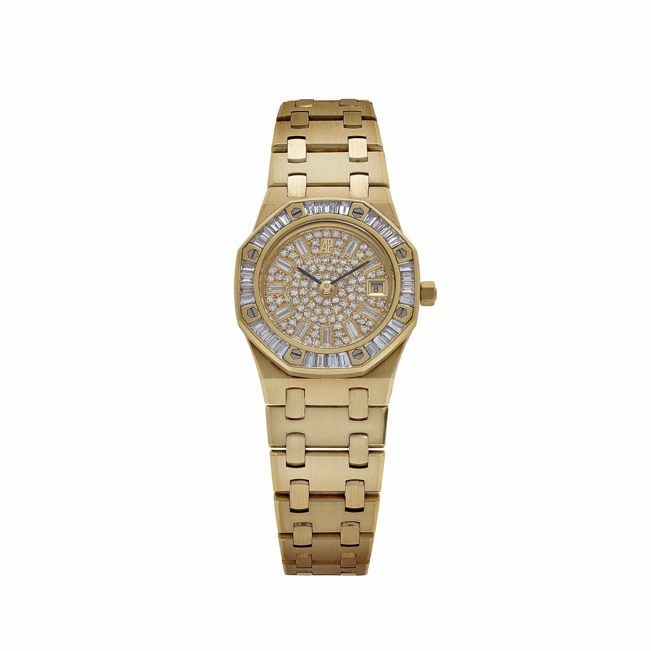 Audemars Piguet Royal Oak Vintage 66464BA 'Ladies' Yellow Gold Diamond Dial Diamond Bezel Quartz