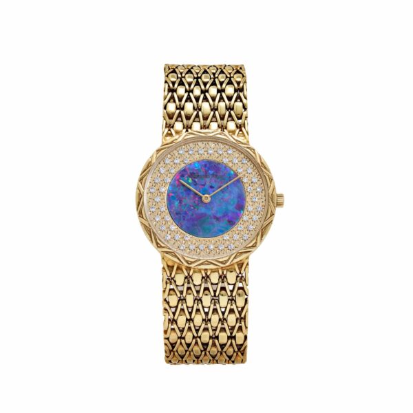 Audemars Piguet Vintage Cobra Yellow Gold Opal Diamond Dial Quartz