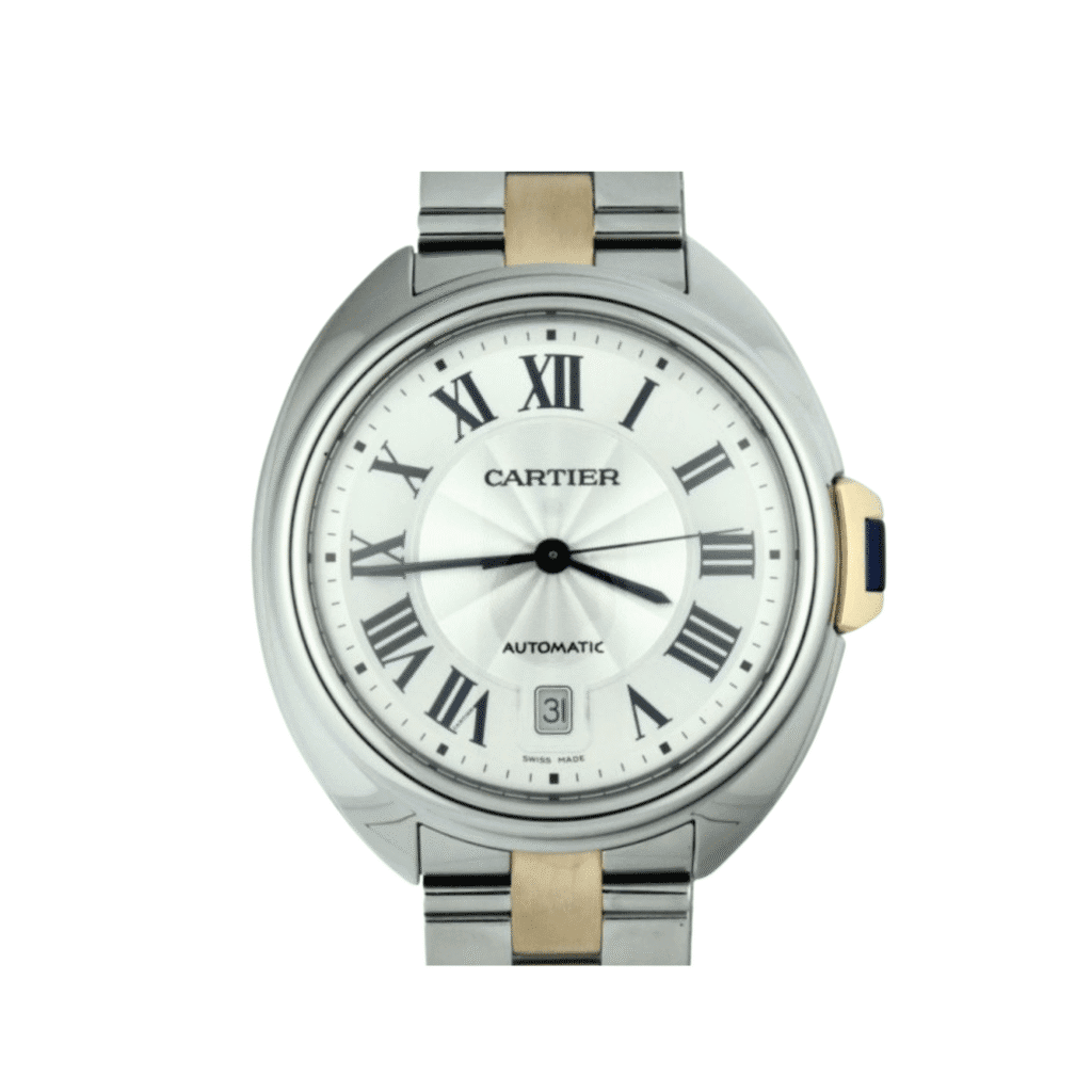 Cartier Cle De Cartier W2CL0002 Stainless Steel Rose Gold Silver Dial