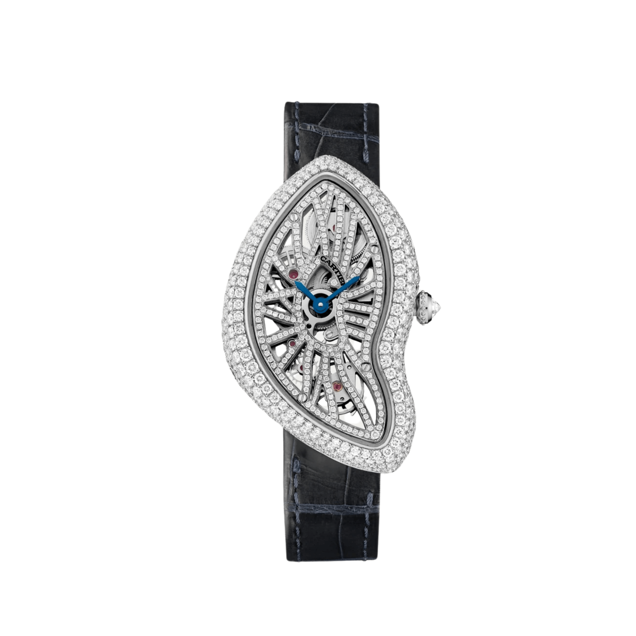 Cartier Crash CRHPI00935 Platinum Skeleton Diamond