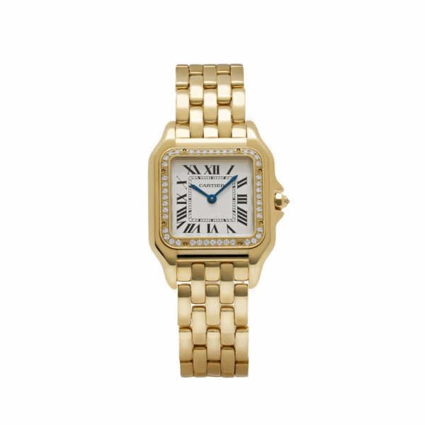 Cartier Panthère WJPN0066 'Ladies' Yellow Gold White Dial Diamond Bezel Quartz