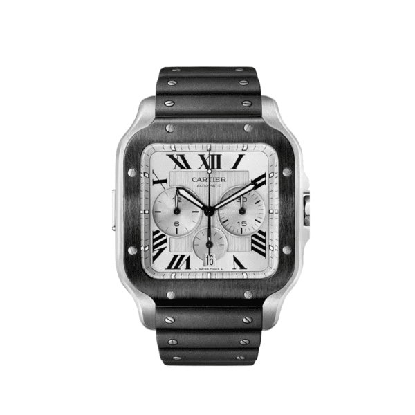 Cartier Santos Chronograph Extra-Large WSSA0017 Stainless Steel Silver Dial