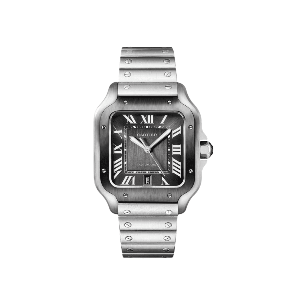 Cartier Santos Large WSSA0037 Stainless Steel Grey Dial