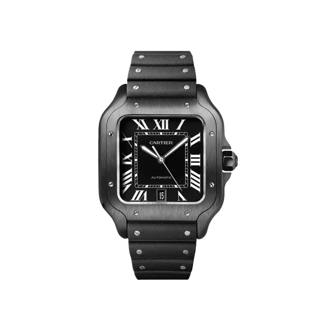 Cartier Santos Large WSSA0039 Stainless Steel Black Dial