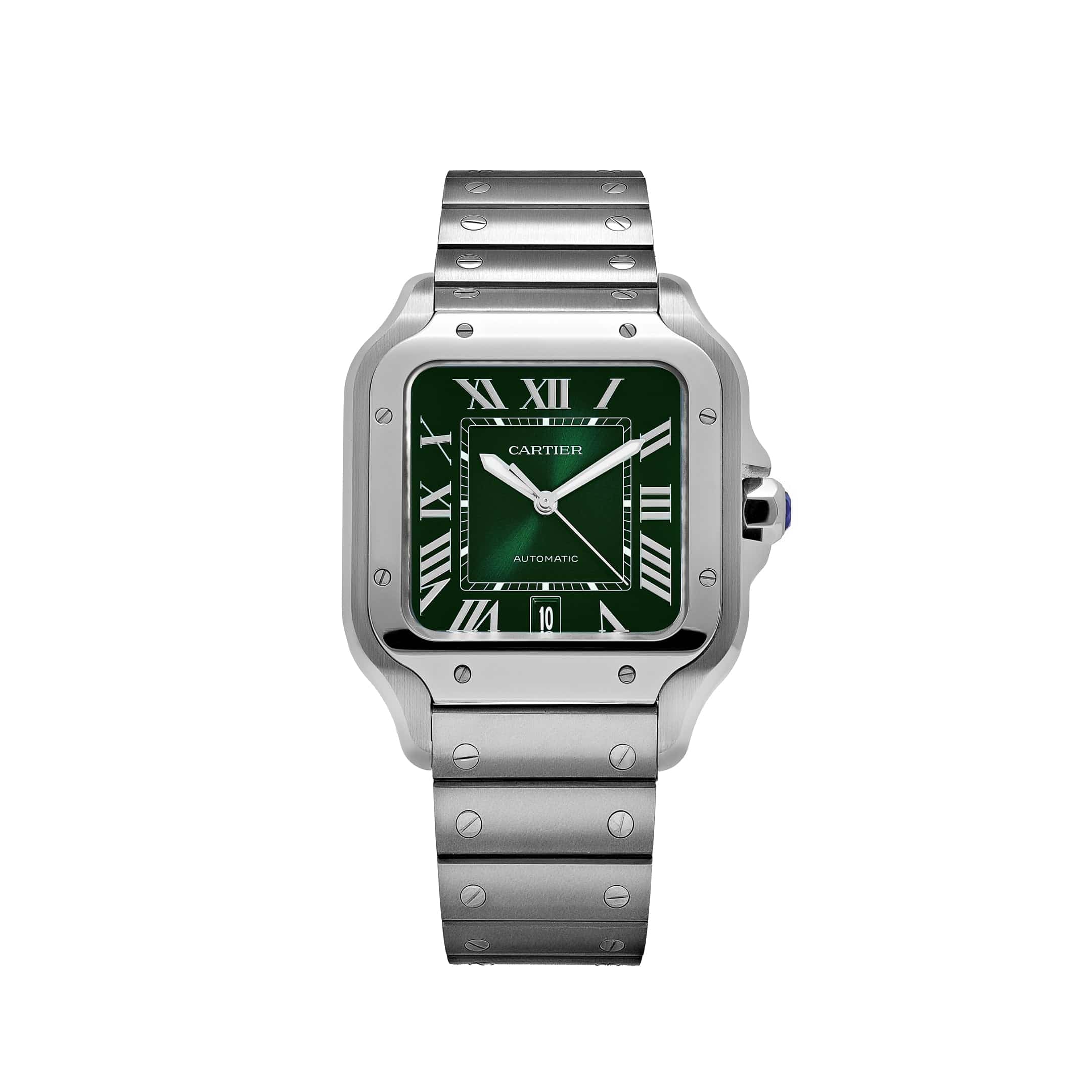 Cartier Santos Large WSSA0062 Stainless Steel Green Dial