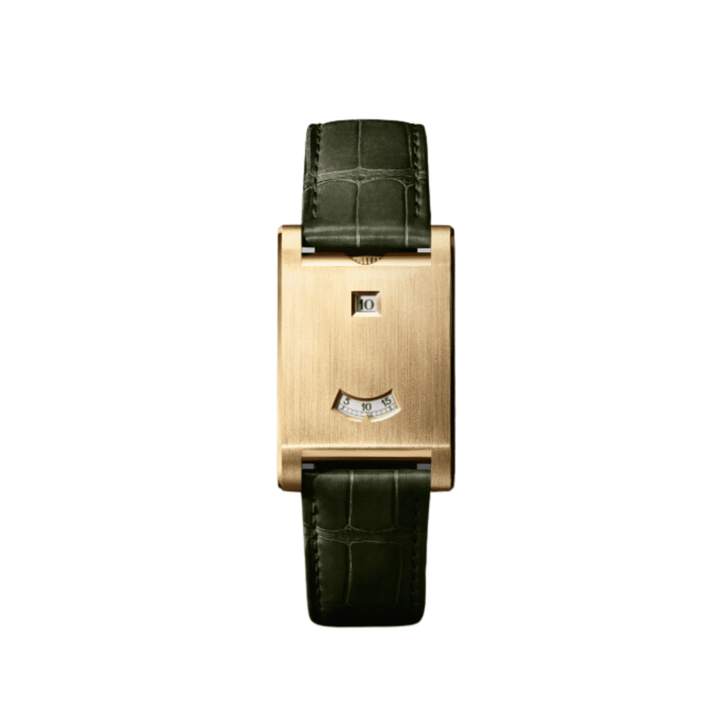 Cartier Tank A Guichets WGTA0234 Yellow Gold Alligator Strap