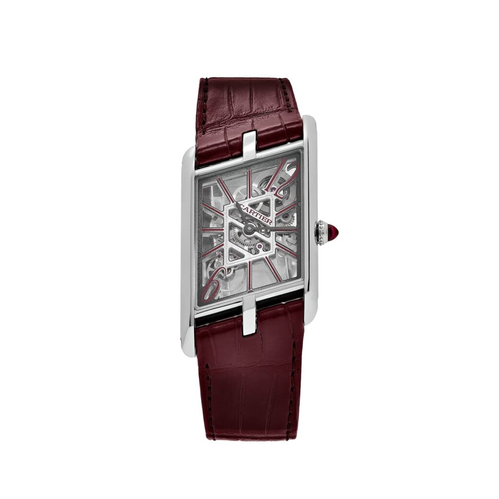 Cartier Tank Asymétrique Large WHTA0023 Platinum Skeleton Dial Limited Edition Of 60