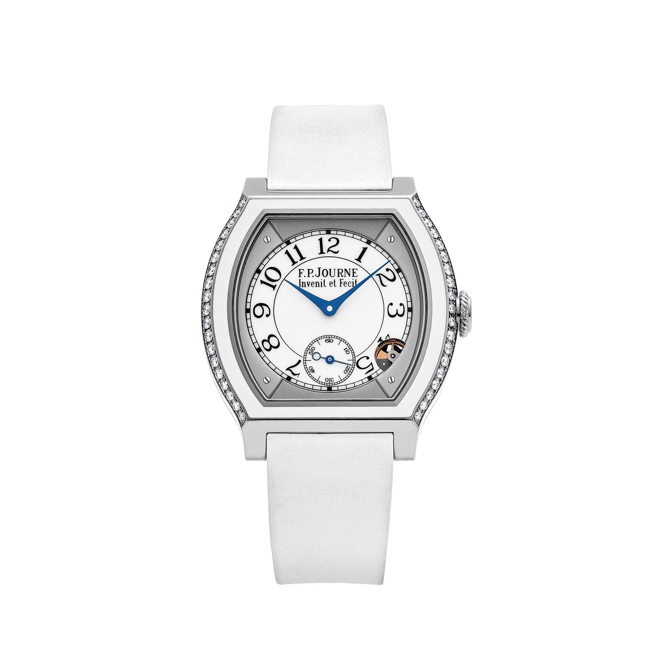 F.P.Journe Élégante 40 Ref. ELT Titanium Luminescent White Dial 2 Rows Of Diamonds