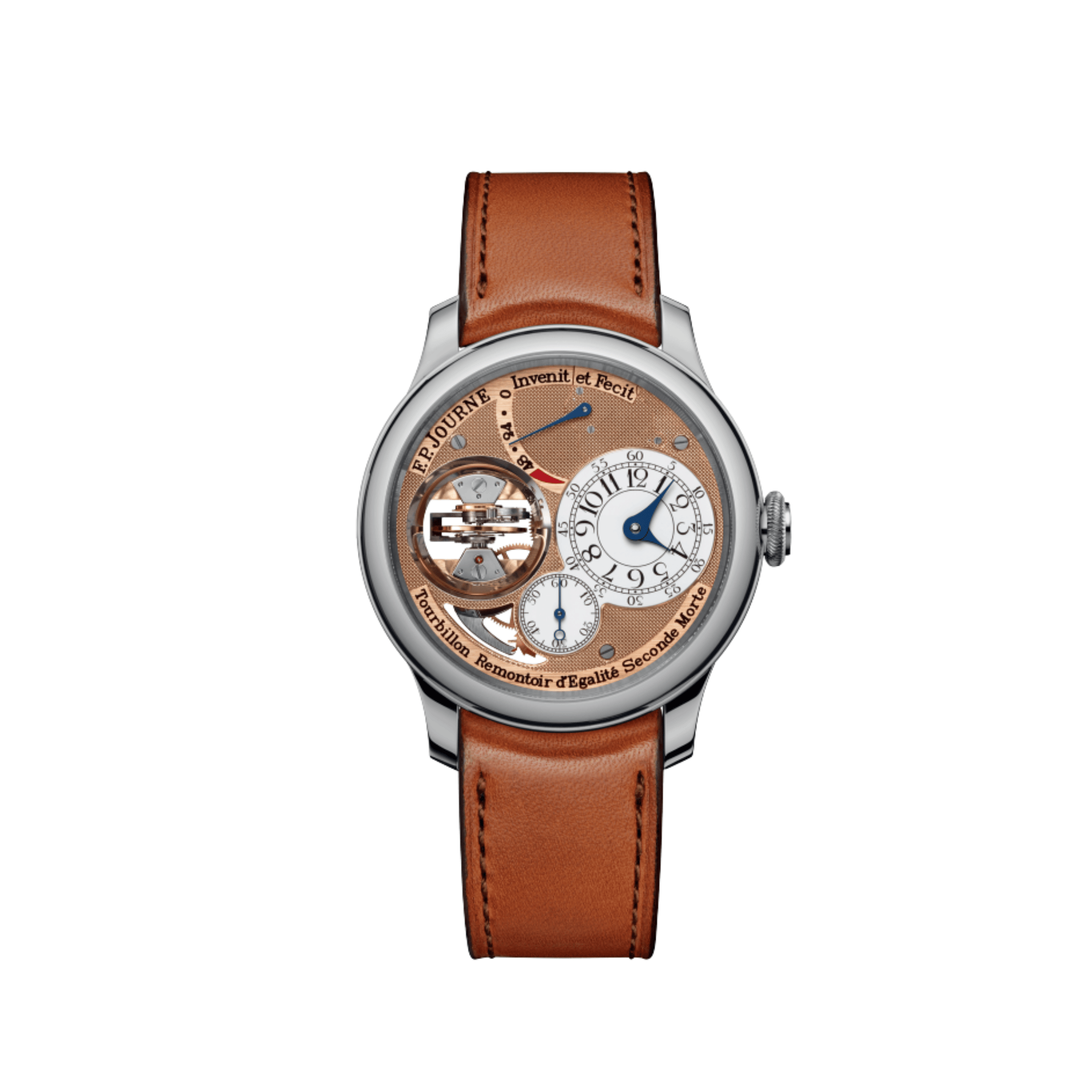 F.P.Journe Tourbillon Souverain Vertical Ref. TV Platinum Salmon Dial