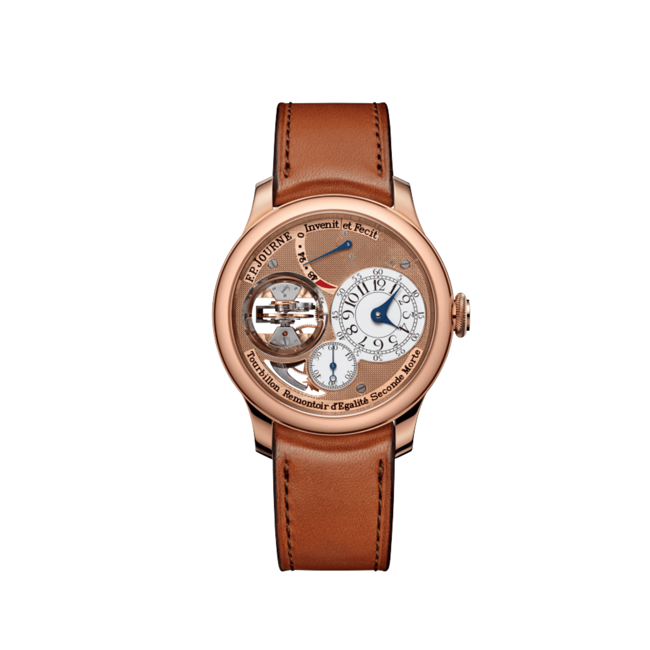 F.P.Journe Tourbillon Souverain Vertical Ref. TV Rose Gold Salmon Dial