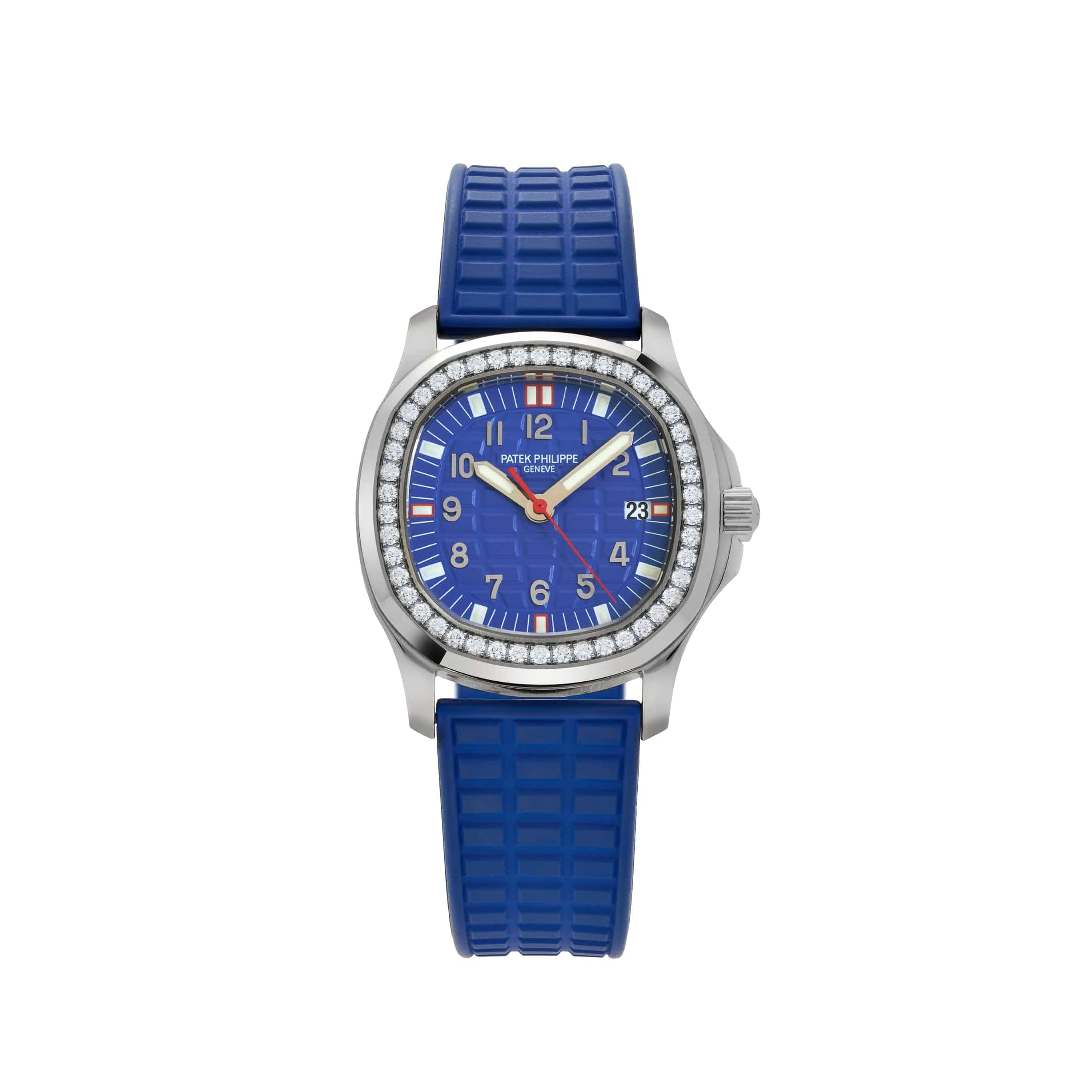Patek Philippe Aquanaut Luce 5067A-014 'Ladies' Blue Dial Diamond Bezel