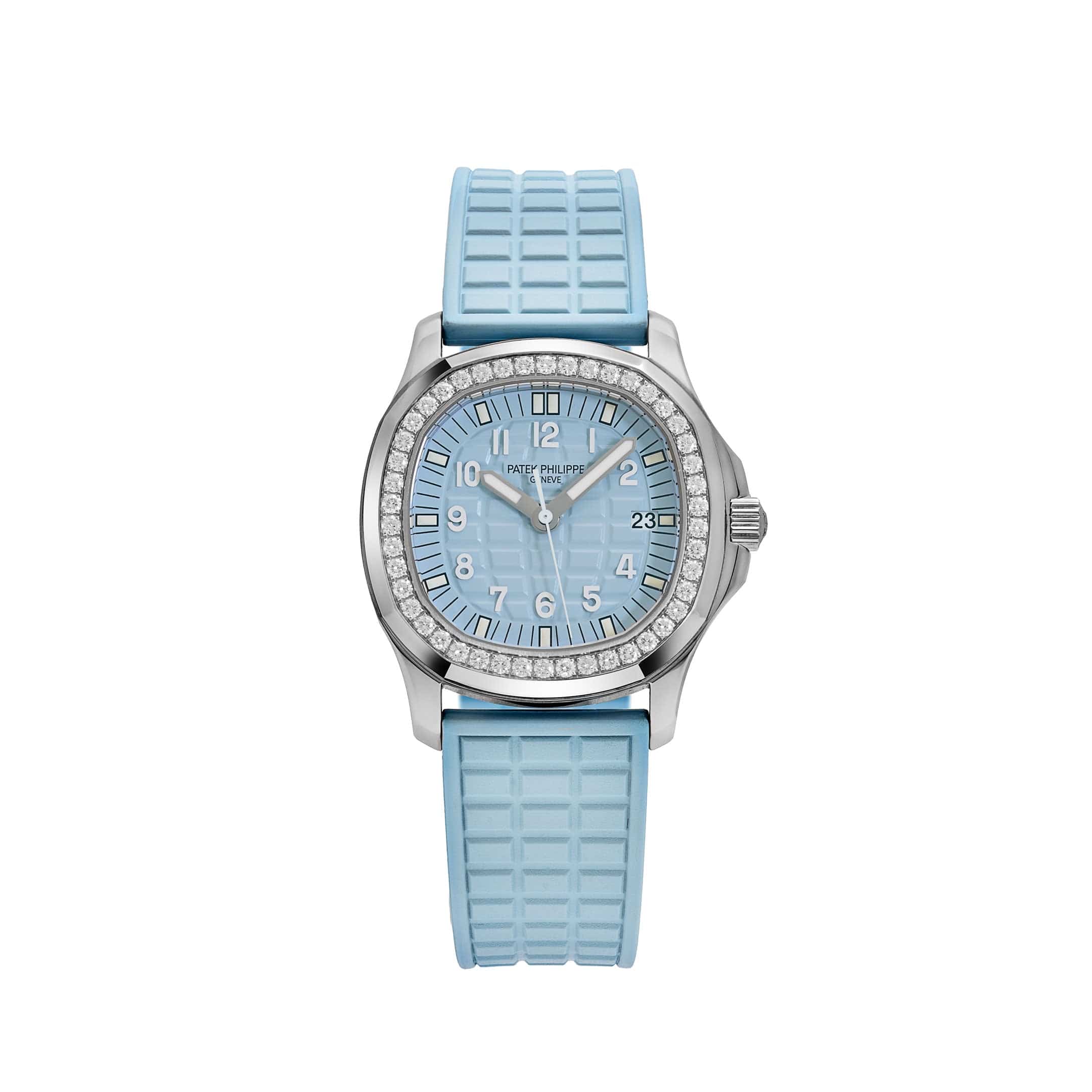 Patek Philippe Aquanaut Luce 5067A-017 'Ladies' Stainless Steel Blue Dial Diamond Bezel