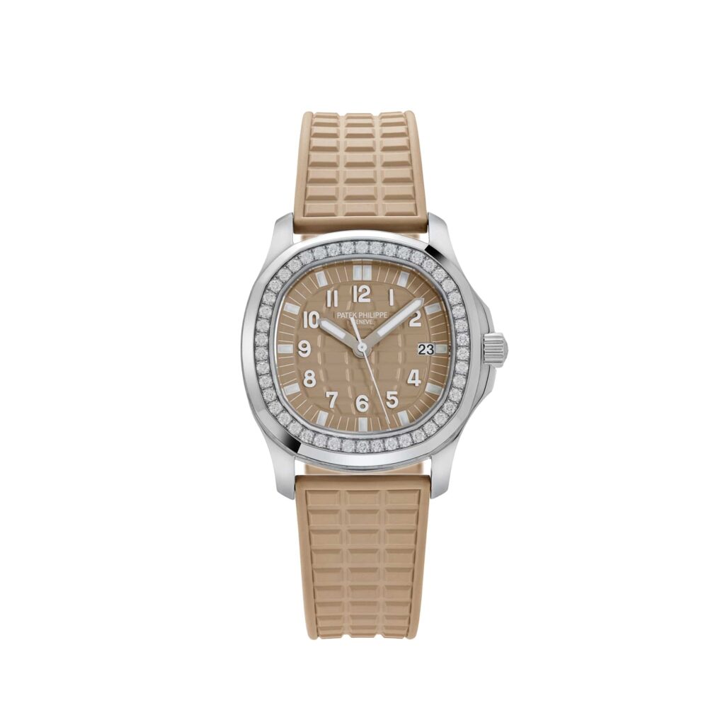 Patek Philippe Aquanaut Luce 5067A-020 ‘Ladies’ Stainless Steel Beige Dial Diamond Bezel