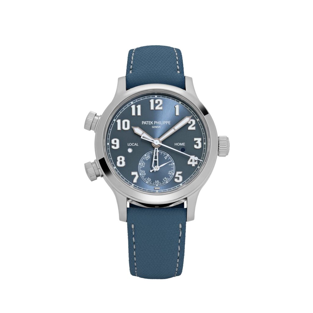 Patek Philippe Calatrava 7234A-001 ‘Pilot’ Travel Time Stainless Steel Blue-Grey Dial Singapore Edition