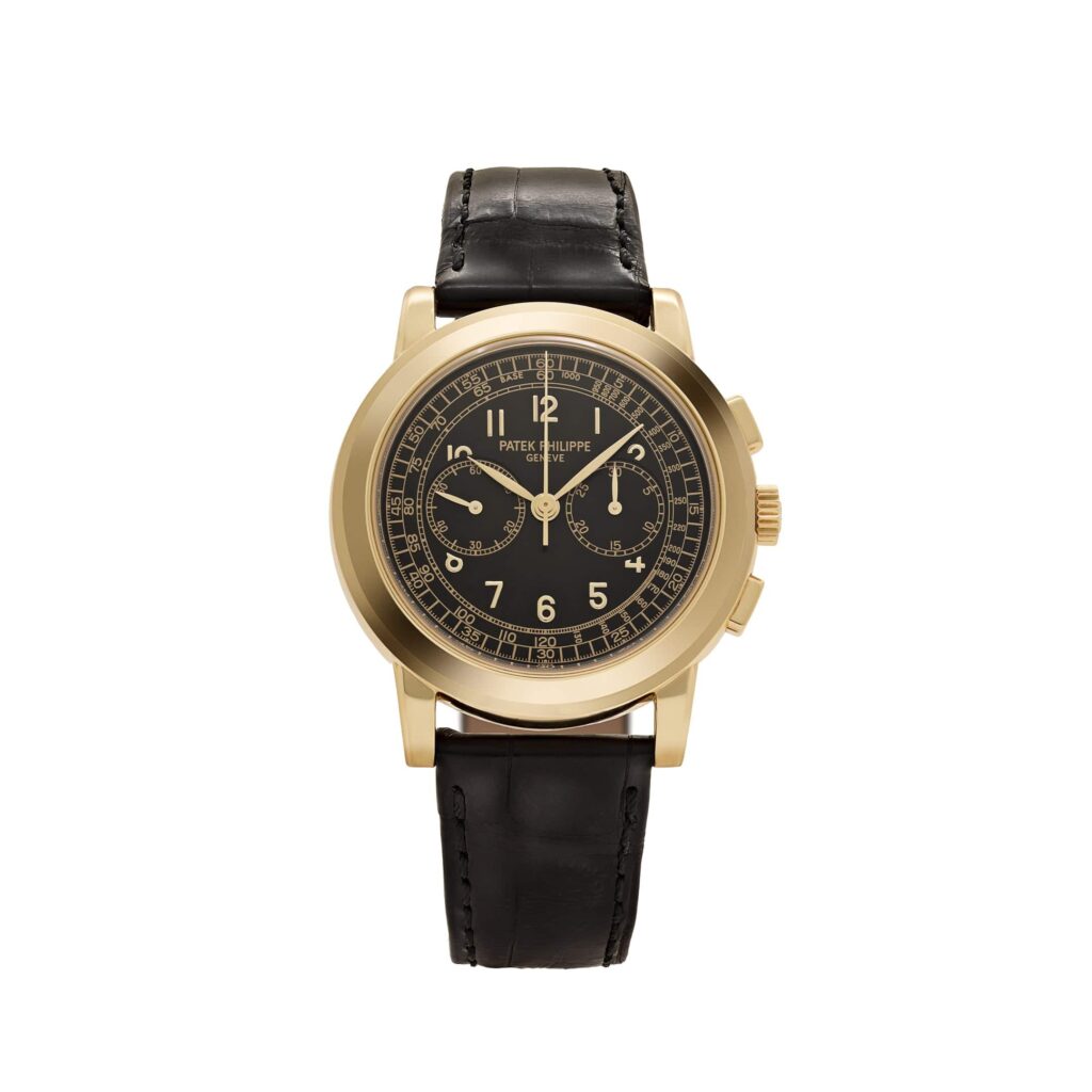 Patek Philippe Complications 5070J-001 Chronograph Yellow Gold Black Dial