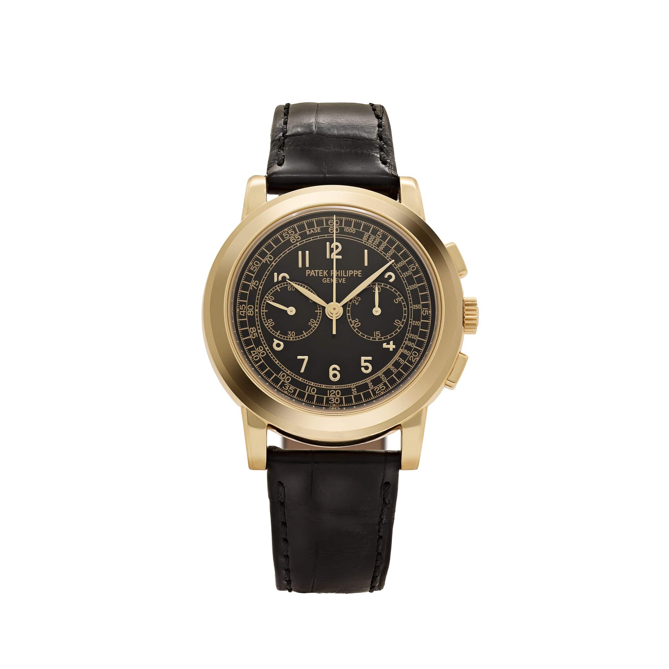Patek Philippe Complications 5070J-001 Chronograph Yellow Gold Black Dial