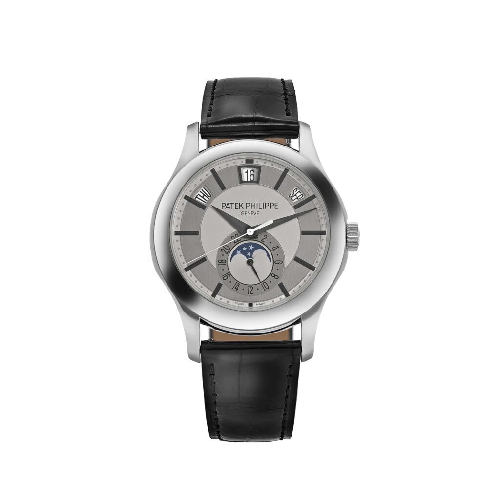 Patek Philippe Complications 5205G-001 Annual Calendar White Gold Silver Dial