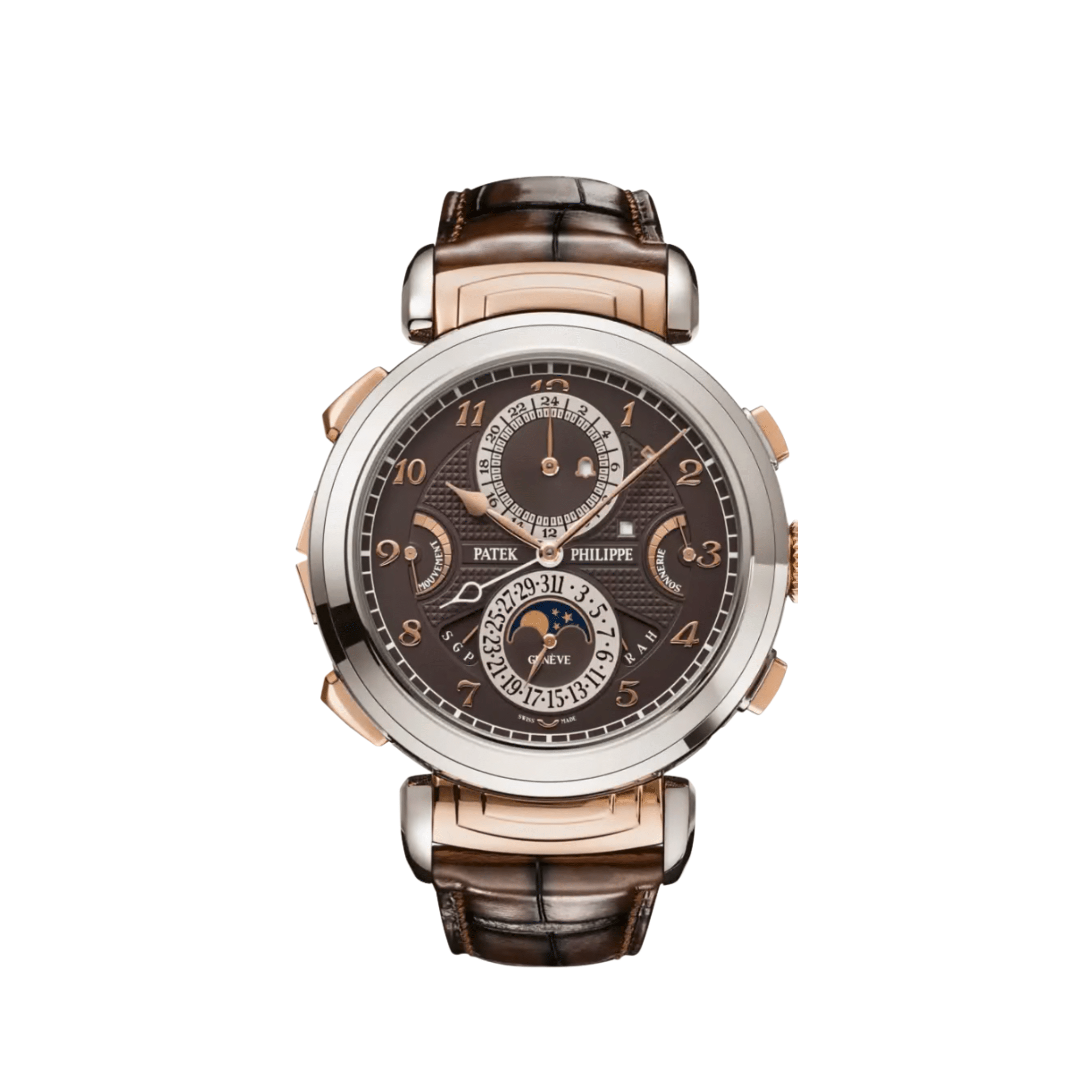 Patek Philippe Grandmaster Chime 6300GR-001 White Gold Rose Gold Brown Dial