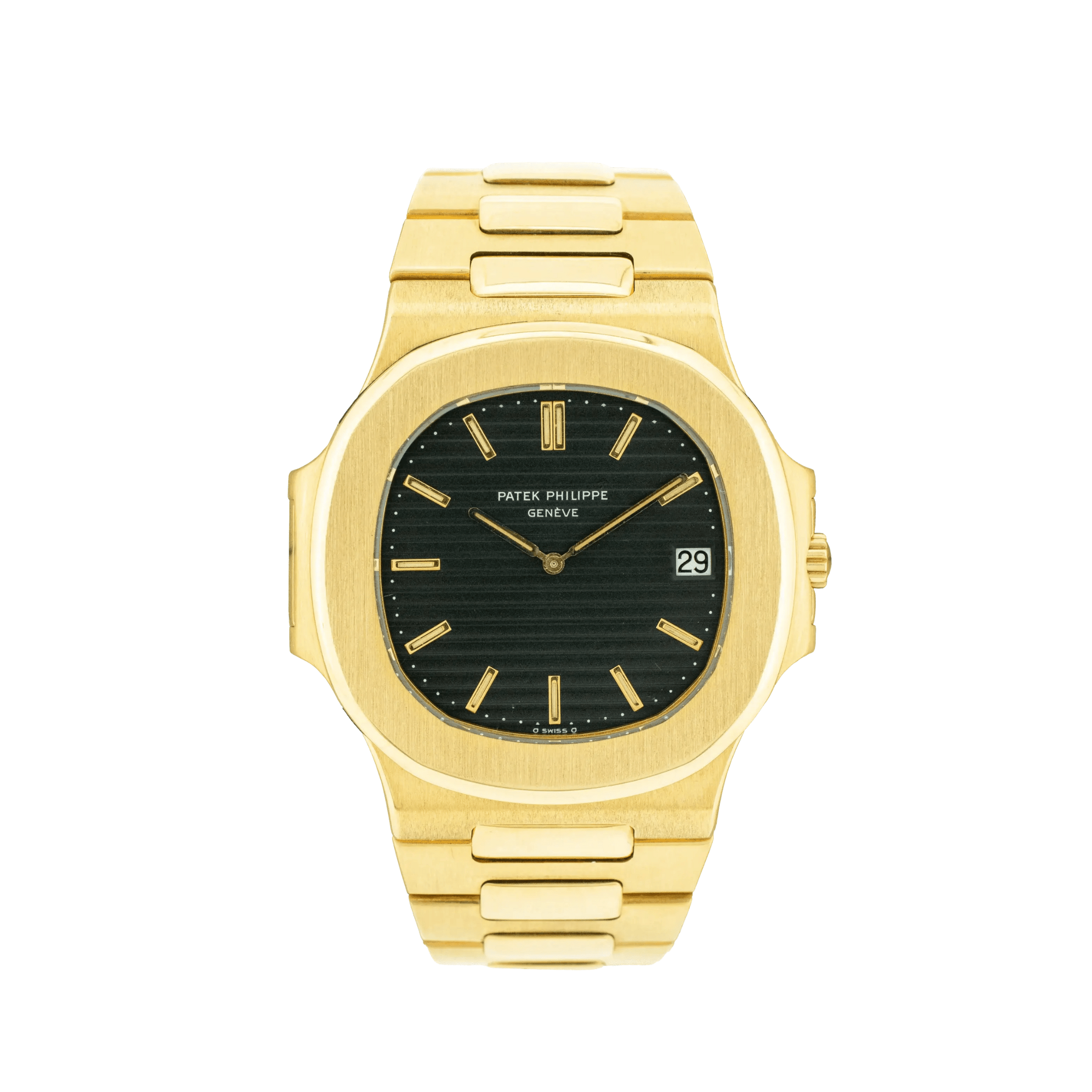 Patek Philippe Nautilus 3700/11 Vintage Yellow Gold Black Ribbed Dial