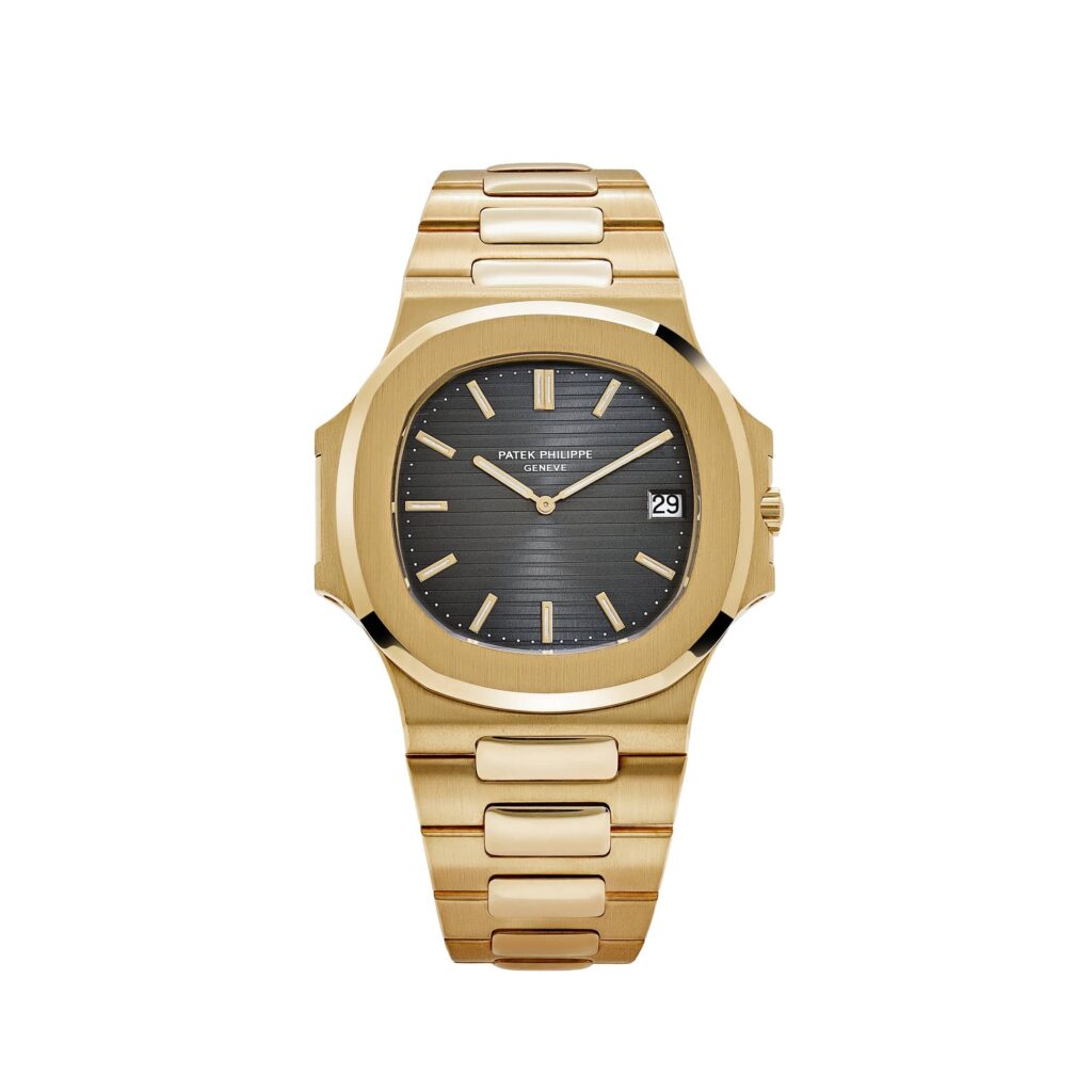 Patek Philippe Nautilus 3700/11J Vintage Yellow Gold Black Ribbed Dial