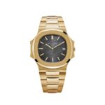 Patek Philippe Nautilus 3700/11J Vintage Yellow Gold Black Ribbed Dial