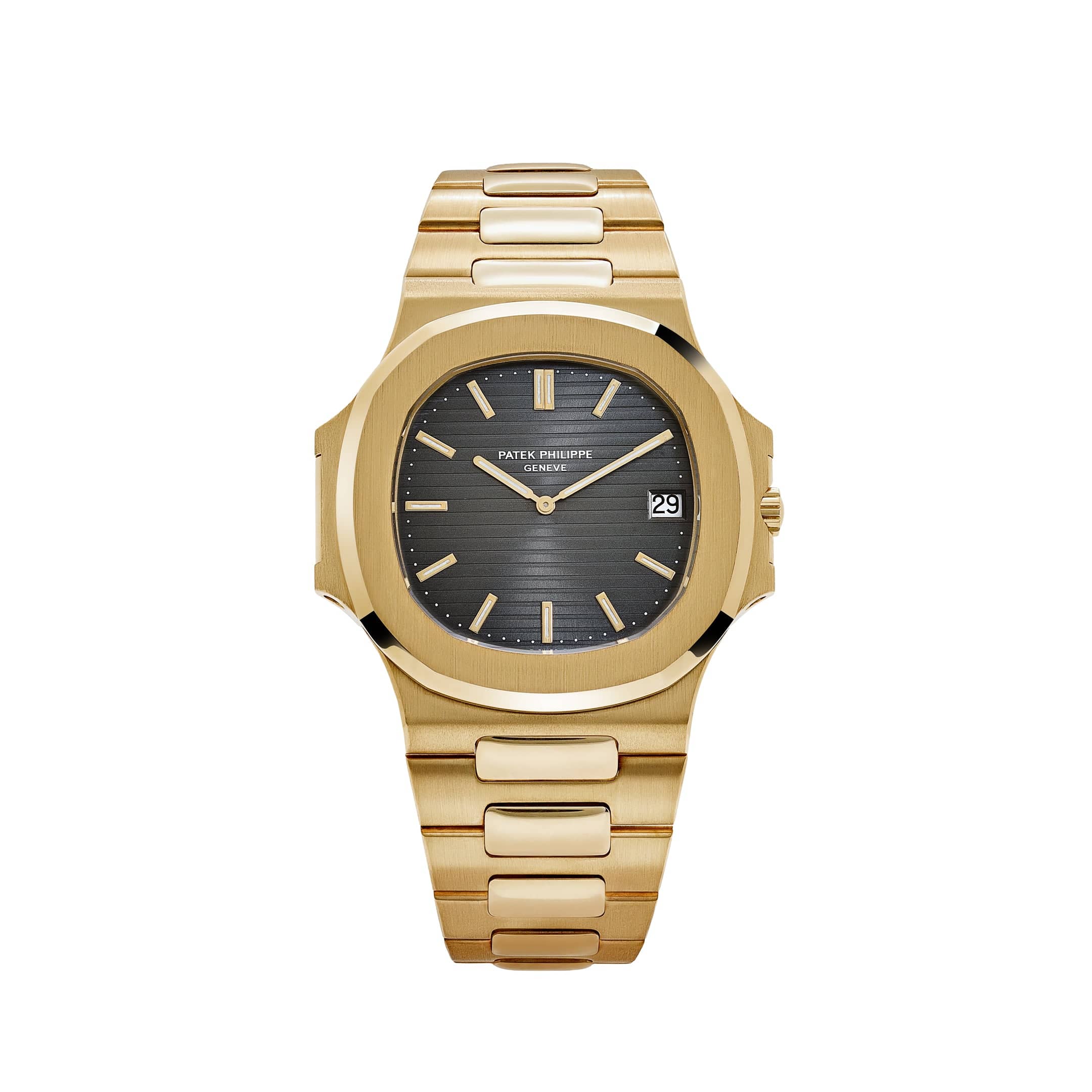 Patek Philippe Nautilus 3700/11J Vintage Yellow Gold Black Ribbed Dial