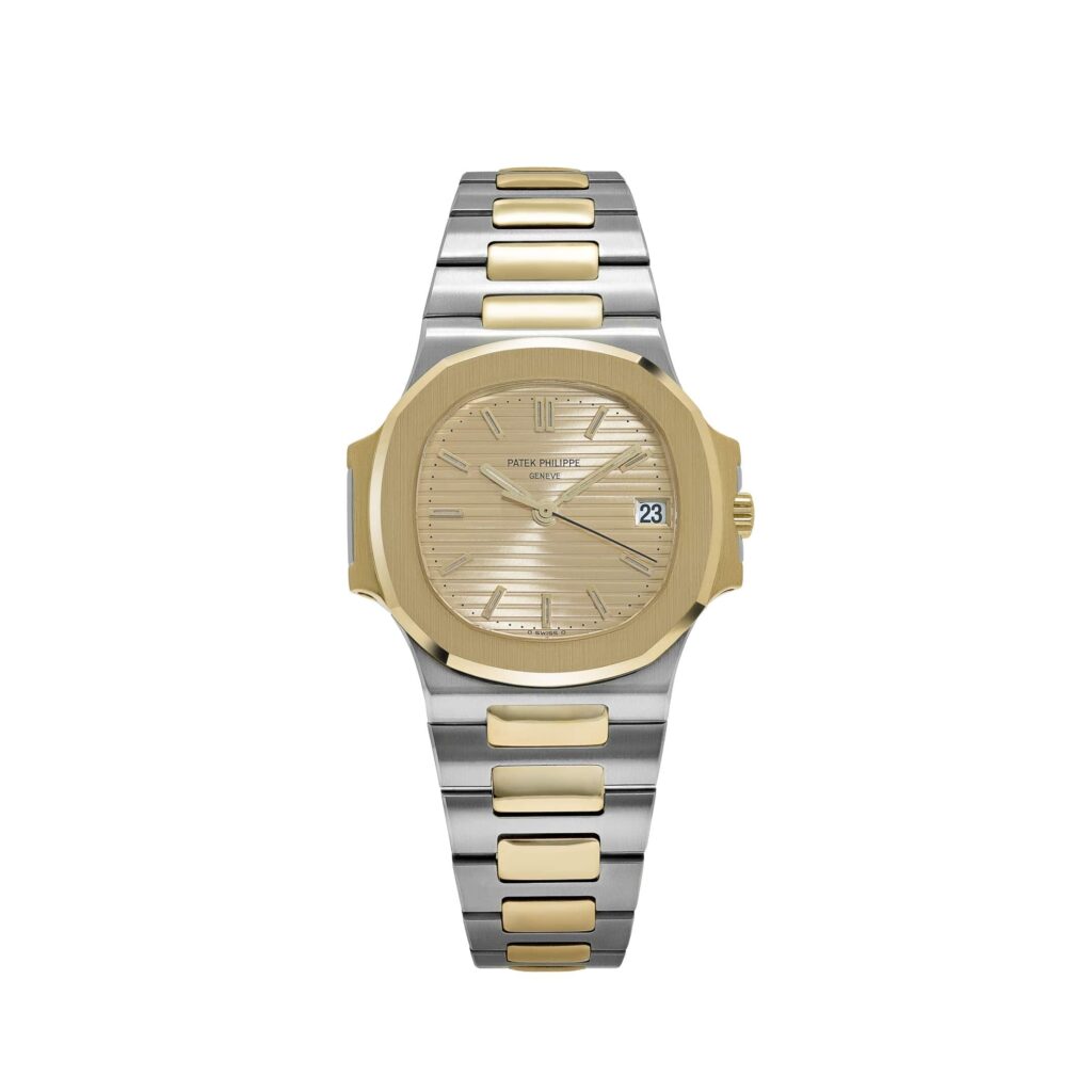 Patek Philippe Nautilus 3800/1AJ Stainless Steel Yellow Gold Champagne Dial