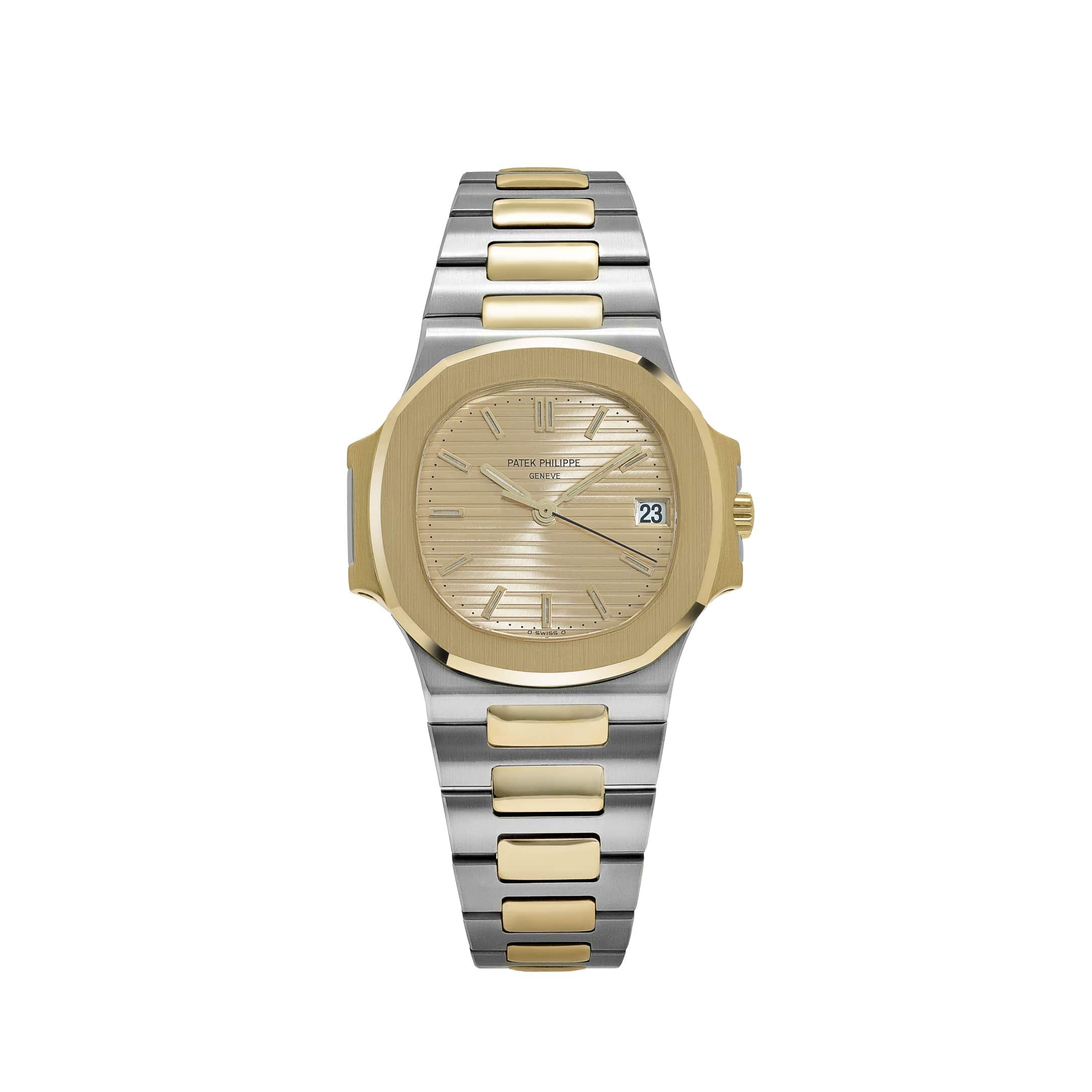 Patek Philippe Nautilus 3800/1AJ Stainless Steel Yellow Gold Champagne Dial