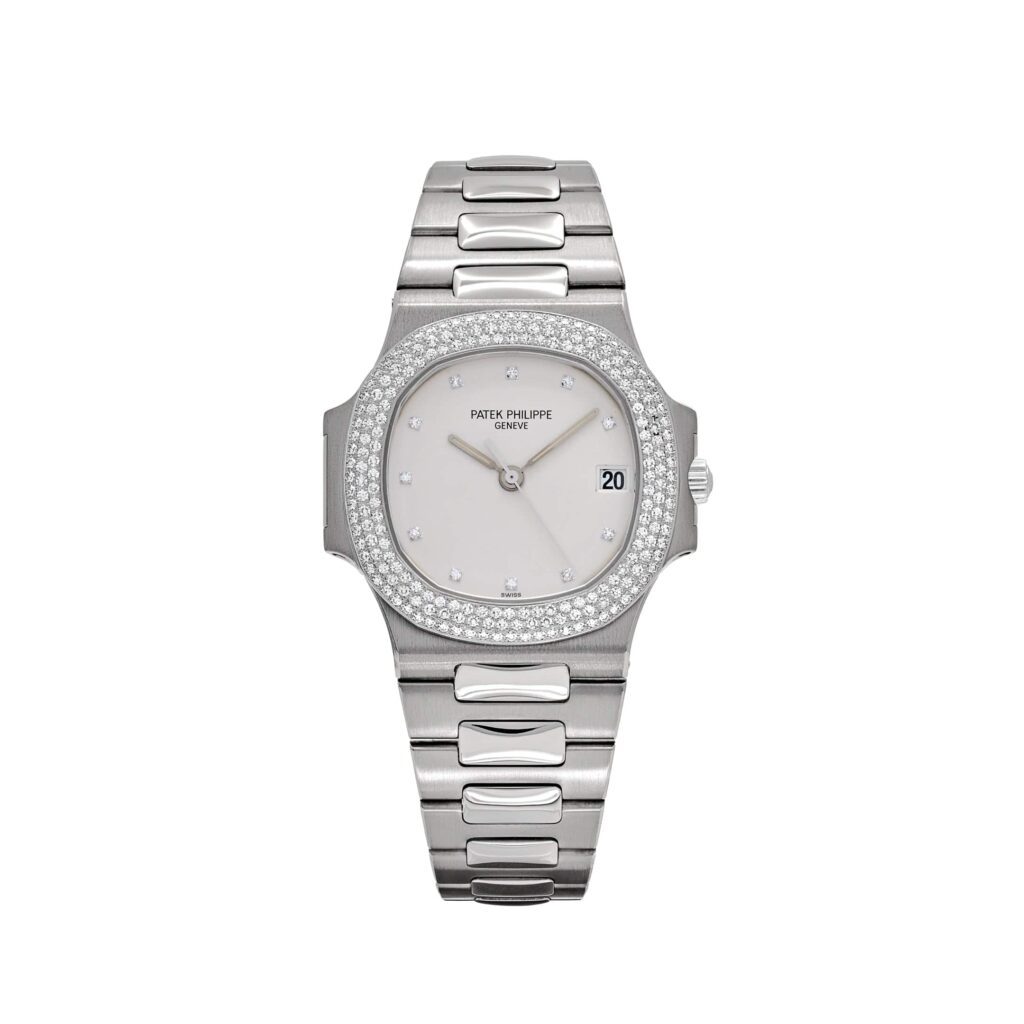 Patek Philippe Nautilus 3800/4G-001 White Gold White Dial Diamond Set