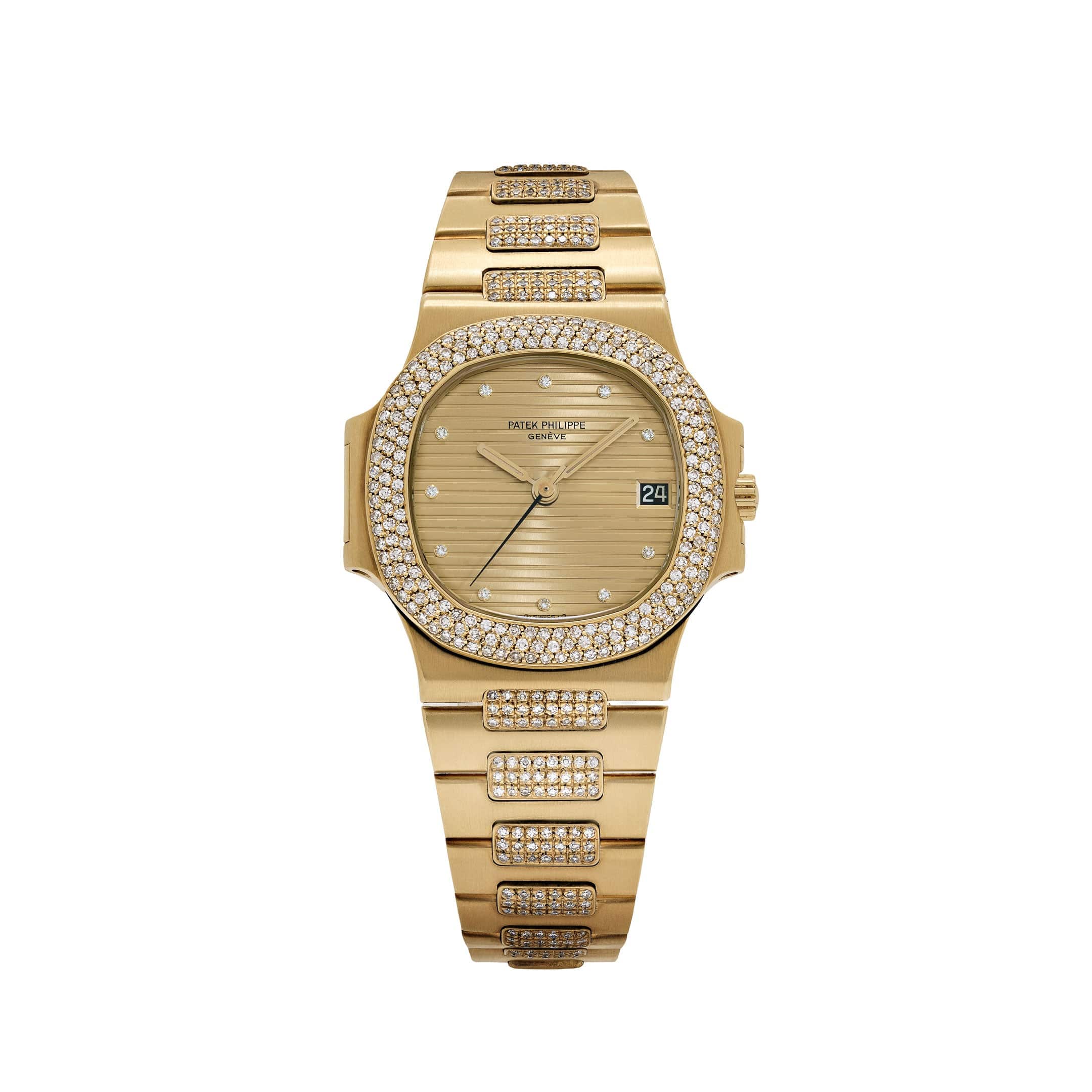 Patek Philippe Nautilus 3800/5 Yellow Gold Glided Gold Diamond Dial