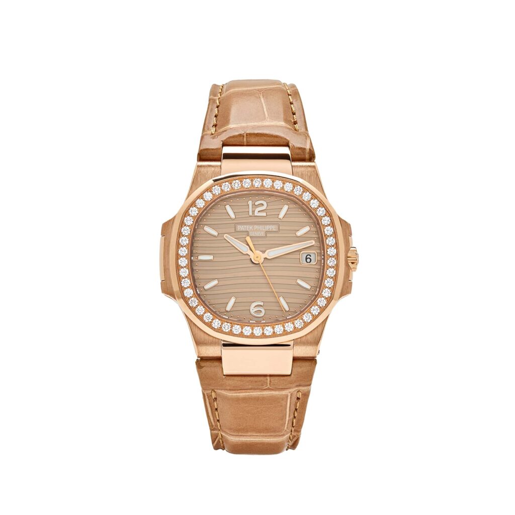 Patek Philippe Nautilus 7010R-012 ‘Ladies’ Quartz Rose Gold Diamond Bezel