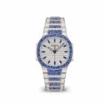 Patek Philippe Nautilus 7118/1451G 'Ladies Haute Joaillerie' White Gold Diamond Blue Sapphire Set