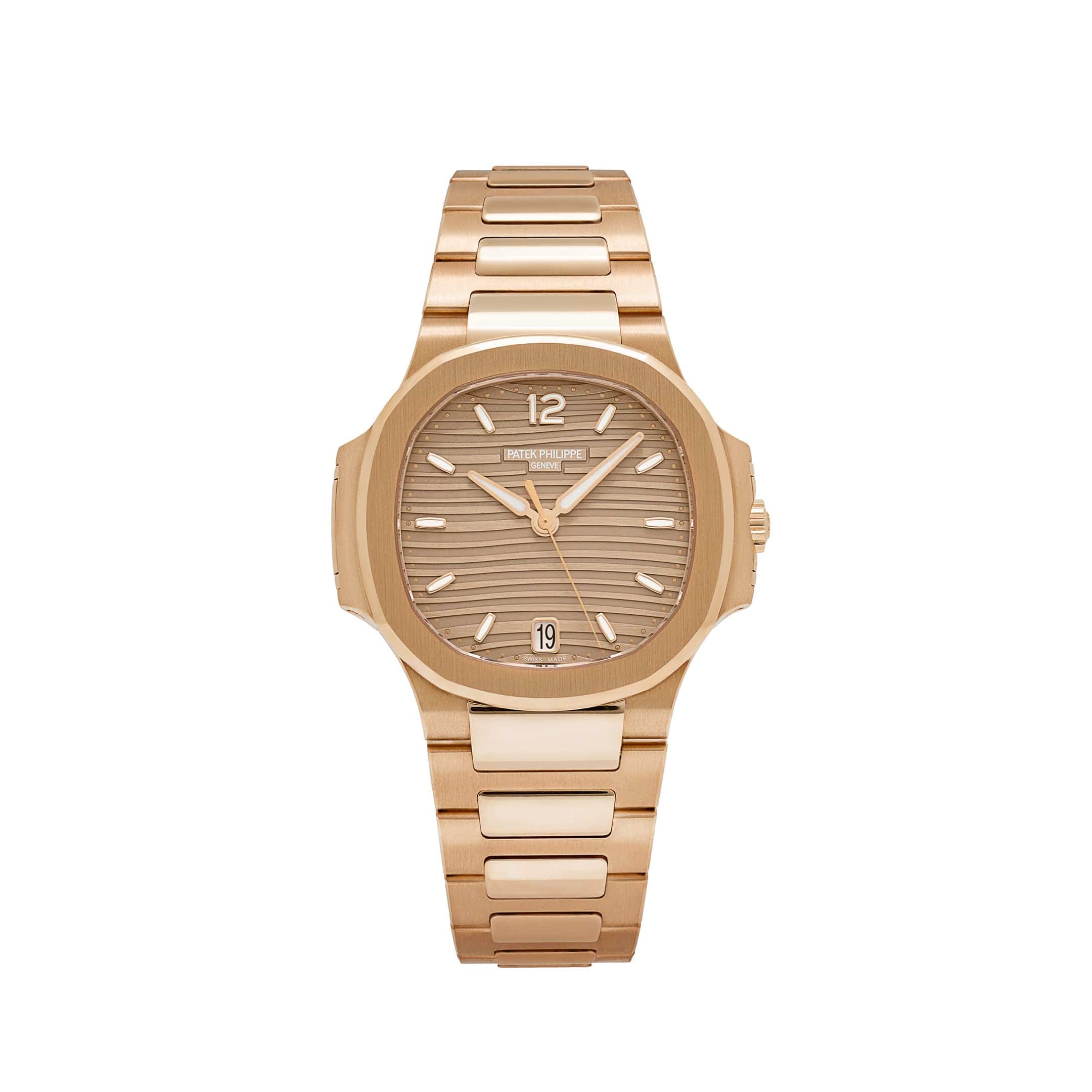 Patek Philippe Nautilus 7118/1R-010 'Ladies' Rose Gold Champagne Golden Dial