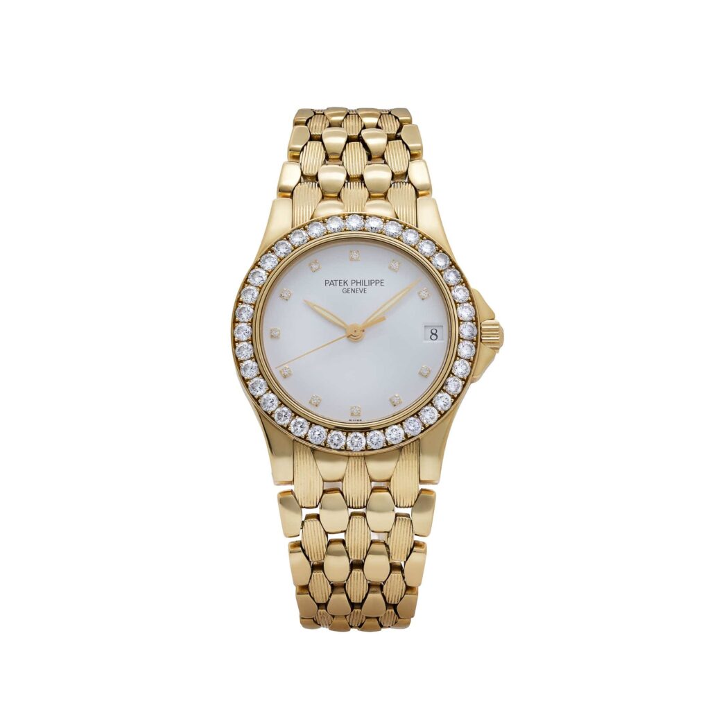 Patek Philippe Neptune 5081/10J-001 Yellow Gold White Diamond Dial Diamond Bezel
