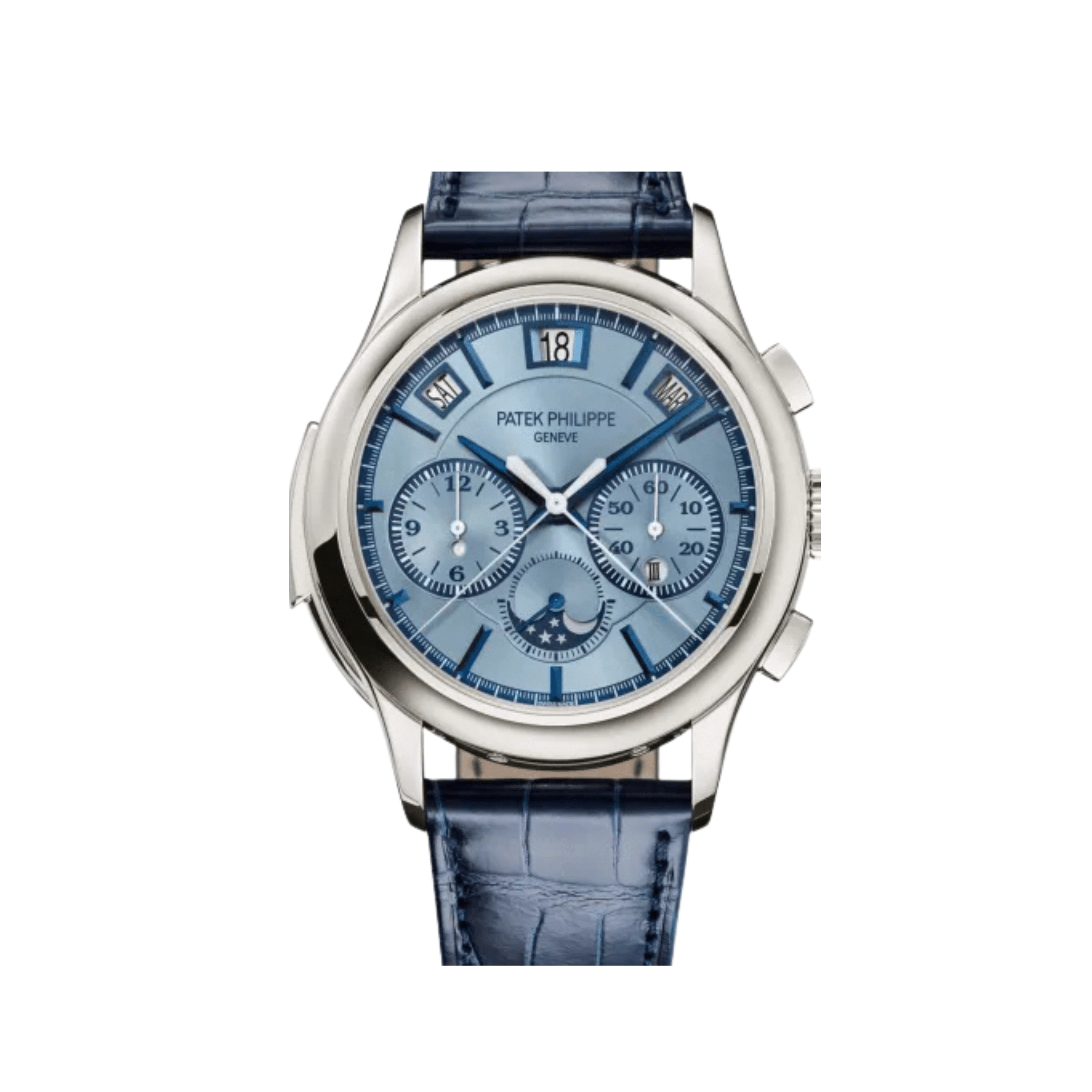 Patek Philippe Quadruple Grand Complications 5308G-001 Minute-Repeater Split-Seconds Chronograph Perpetual Calendar White Gold Ice Blue Dial