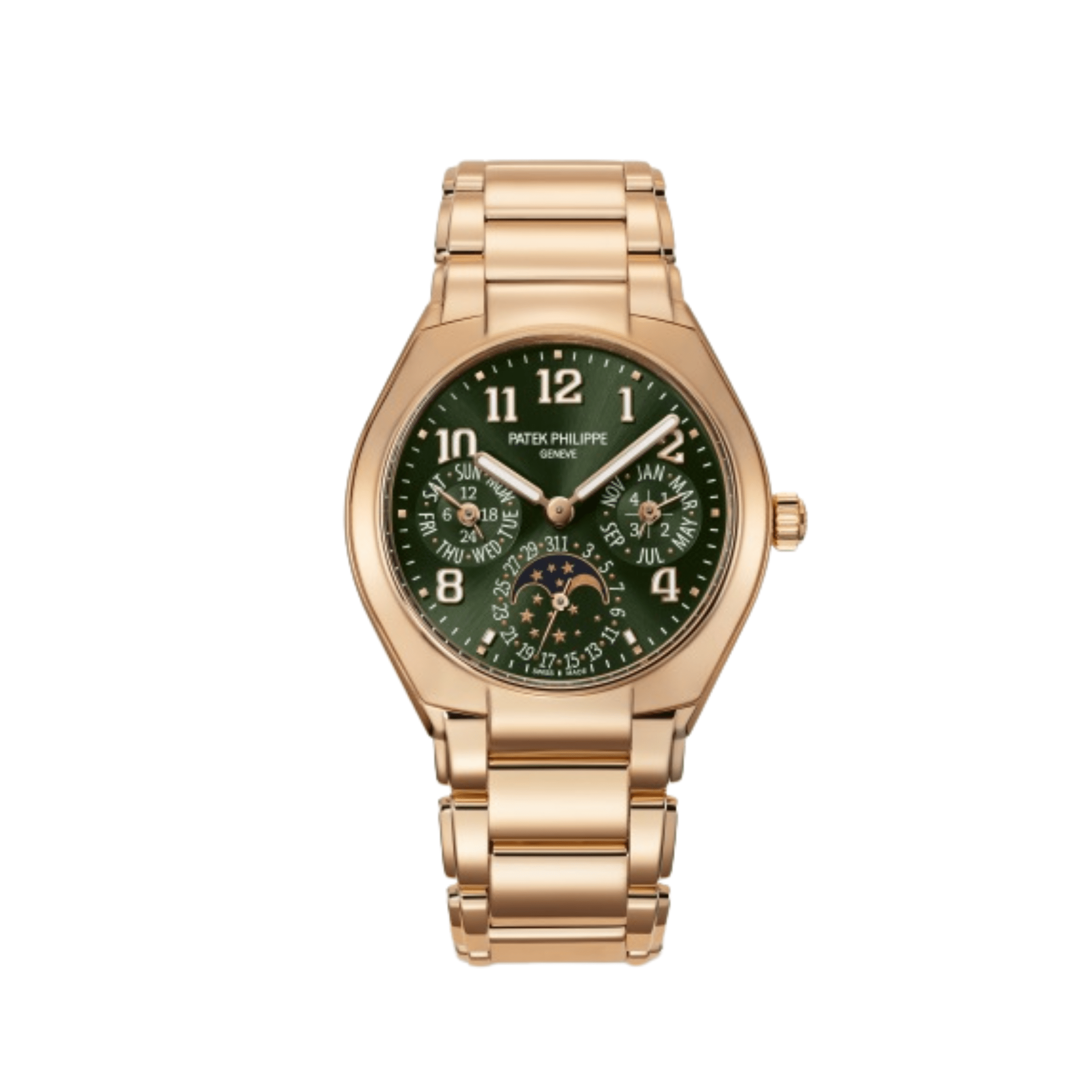 Patek Philippe Twenty-4 7340/1R-010 Rose Gold Sunburst Olive Green Dial