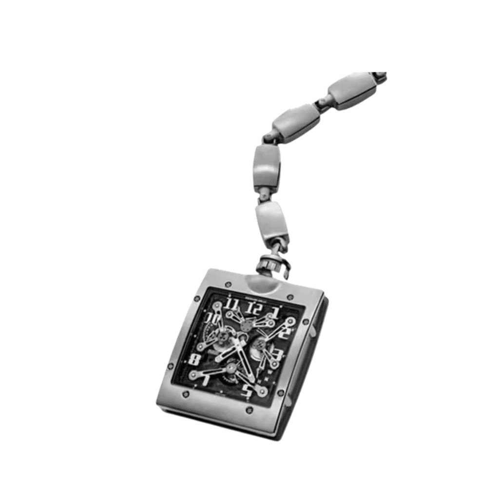 Richard Mille RM 020 Pocket Watch Tourbillon Titanium Skeleton Dial Limited Edition Of 75