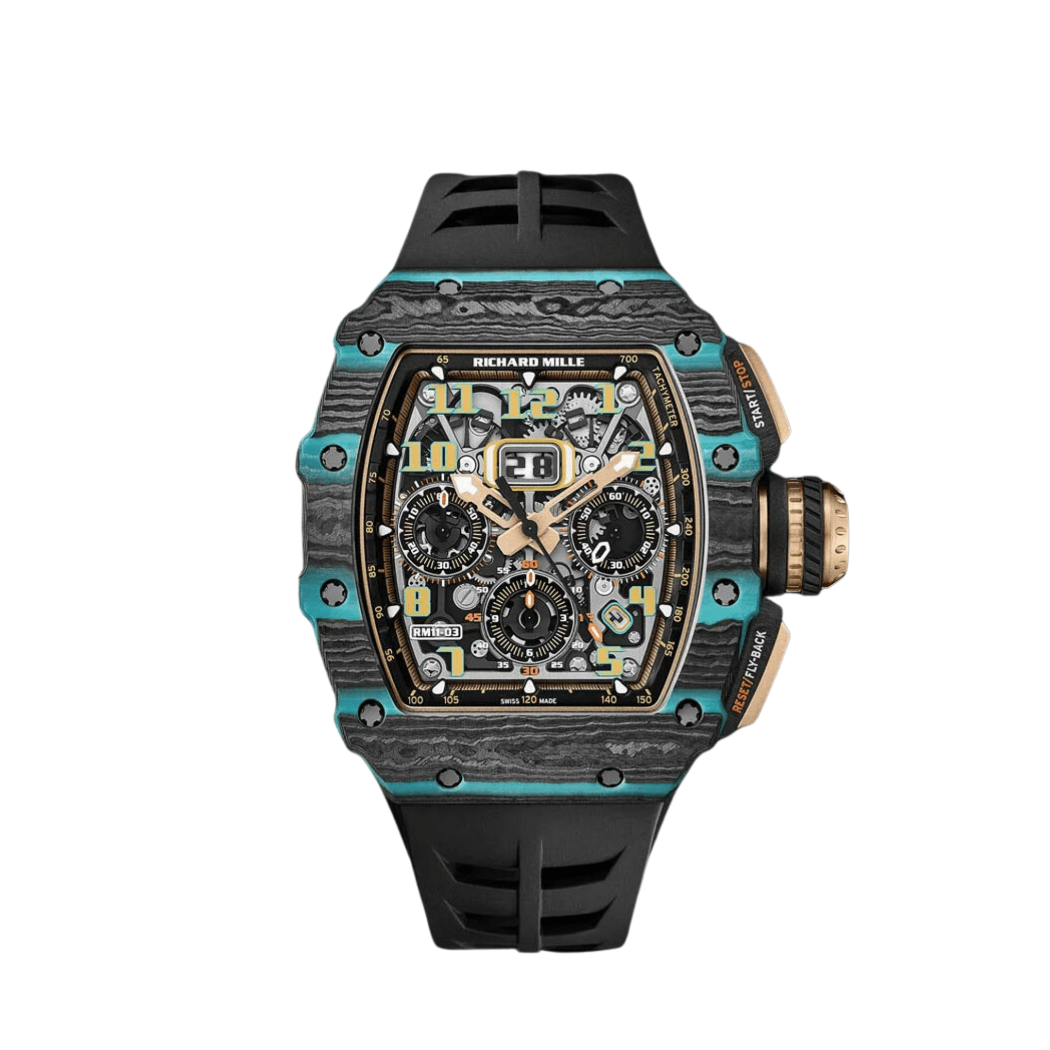 Richard Mille RM 11-03 'Ultimate Edition' Flyback Chronograph Carbon Turquoise Quartz TPT Limited Edition Of 200