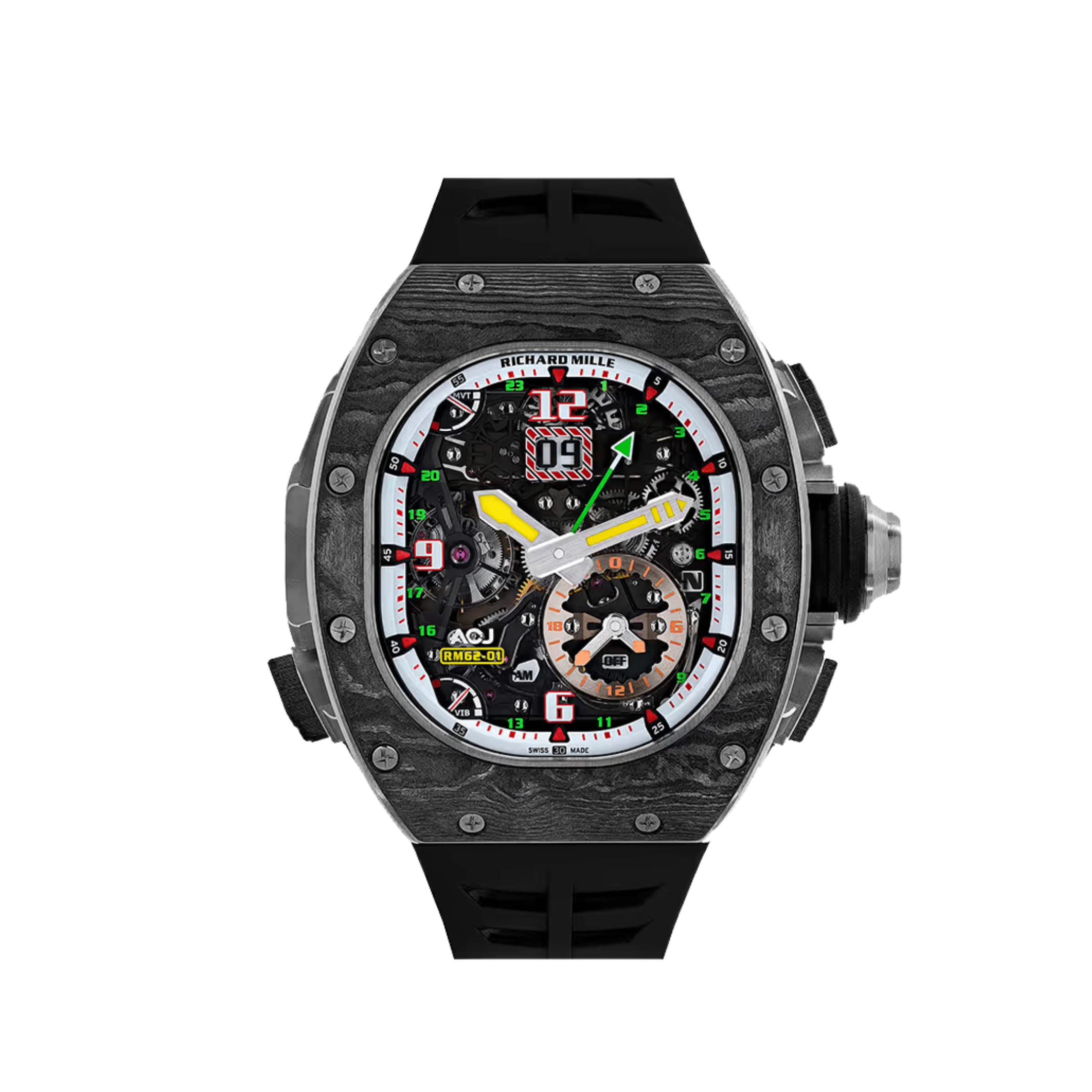 Richard Mille RM 62-01 'Airbus' Manual Winding Tourbillon Vibrating Alarm ACJ Carbon Limited Edition Of 30